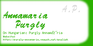 annamaria purgly business card